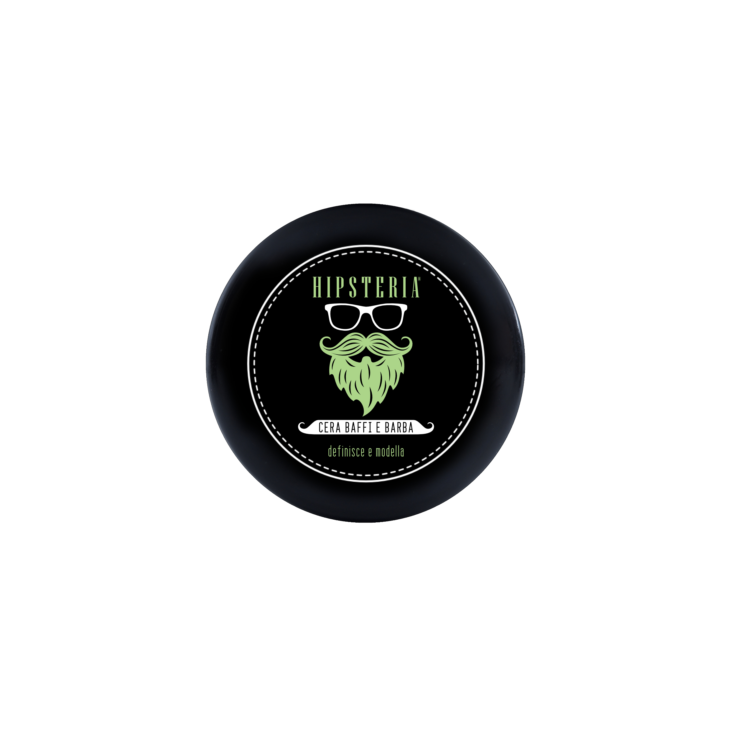 Hipsteria cera baffi e barba